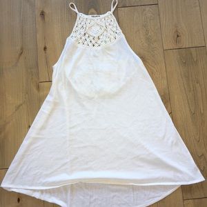 white swimsuit cover up